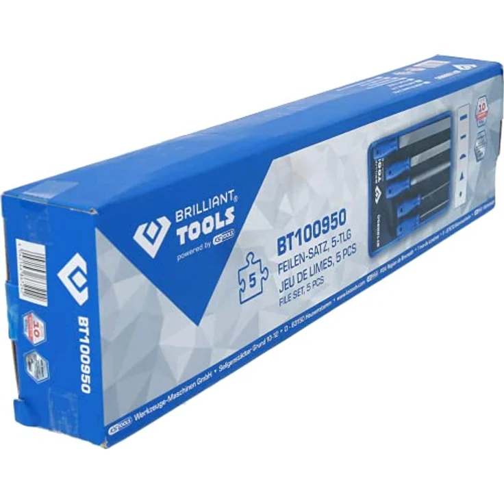 BRILLIANT TOOLS BT100950 Feilen-Satz, 5-tlg. mit Kunststoffheften und Rolltasche, Powered by KS TOOLS – Bild 5