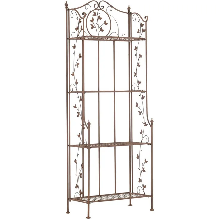 CLP Standregal Arona, Rankhilfe im Landhausstil, pulverbeschichtetes Eisen, antiker Charakter – 158 x 60 x 33 cm (H x B x T), weiß - Preisvergleich