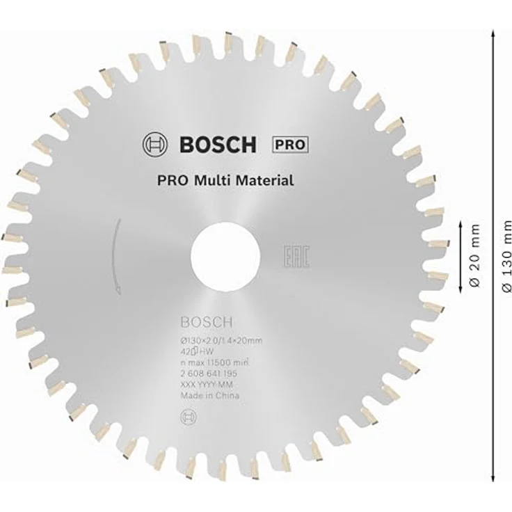 Bosch ProfessionalZubehör 2608641195 Kreissägeblatt Multi Material 130 x 20-16 x 2,0 mm, 42 – Bild 3