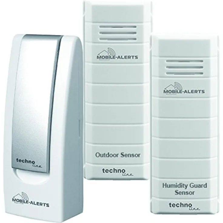 Technoline MA 10012 Zusatzsensoren -Set für das Mobile Alerts System, 4 x 2 x 12,5 cm, weiß