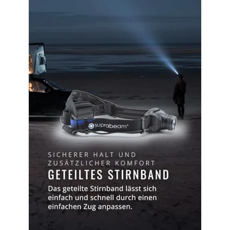 Suprabeam Stirnlampe V3air, (340 lm), unverzichtbar für Abenteuer, schwarz – Bild 5