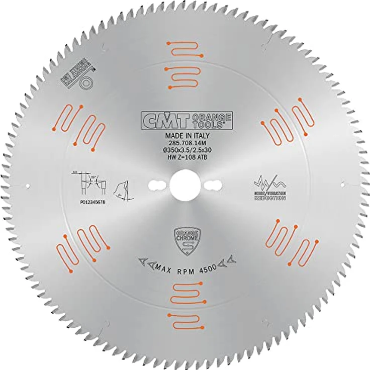 CMT ORANGE TOOLS 285.760.48H, Kreissägeblätter Chrome HW 160x2.2/1.6x20 Z48 ATB 12°, extrem leise dank CMT EXTREME BALANCING – Bild 3