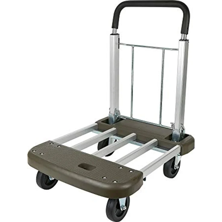 Stier Transportwagen STIER Plattformwagen aus Aluminium, verstellbar mit Tragkraft 150 kg, klappbar und leicht, Vollgummi-Bereifung – Bild 1