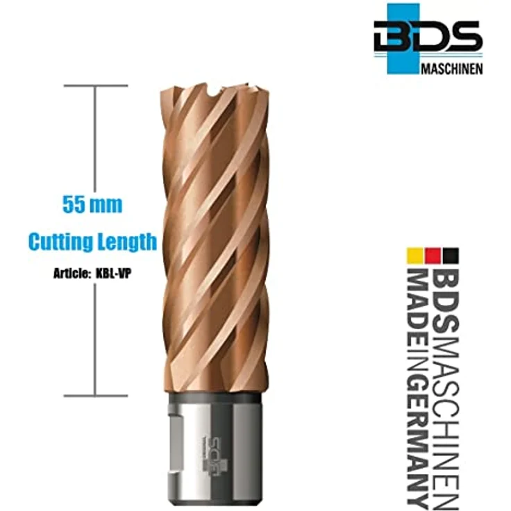 BDS Kernbohrer VARIOPlus KBI HSS, Weldon Schaft 19 mm, Bohrdurchmesser 14 mm, Schnitttiefe 55 mm – Bild 3