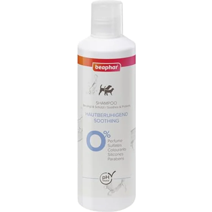 beaphar Tiershampoo Hautberuhigendes Shampoo für Hunde & Katzen, 250 ml mit Calendula und Aloe Vera, pH-neutral – Bild 1