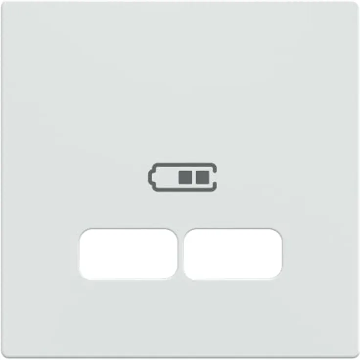 Schneider Electric Merten Zentralplatte MEG4367-0319 für USB Ladestation, System M, polarweiss glänzend, IP20, antibakteriell