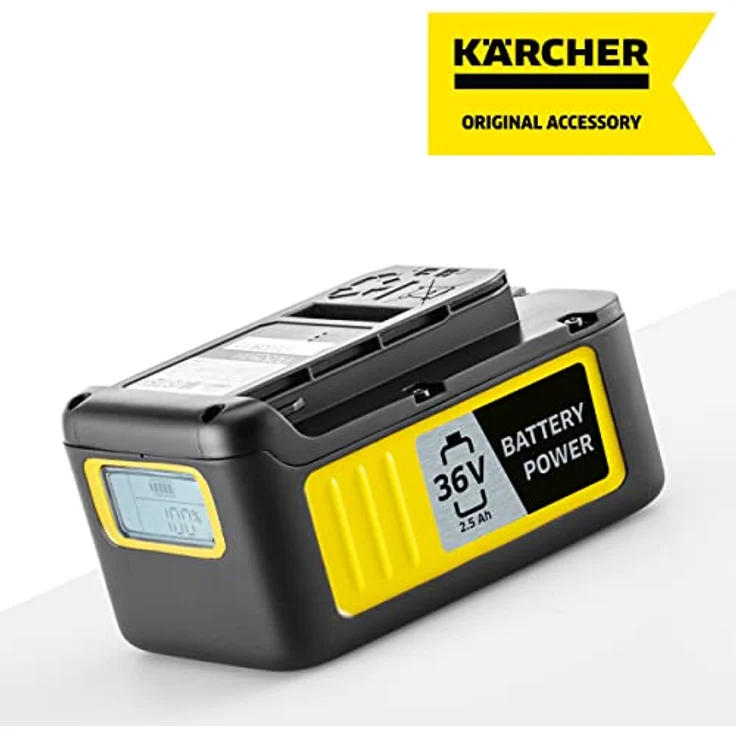 Kärcher Battery Power 36-25, 36 V, 2,5 Ah (Energieverbrauch 90 Wh, Echtzeitanzeige Akku, Lithium-Ionen-Akku, extrem robust, Temperaturmanagement, Strahlwasser geschützt, automatischer Lagermodus) – Bild 3