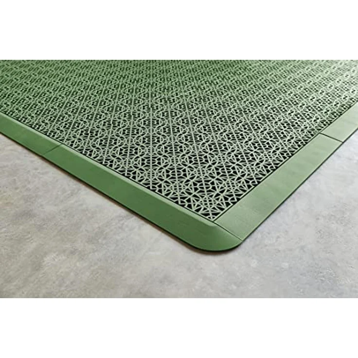 andiamo Kunststofffliese Bodenfliese Gartenfliese Terassenfliese Balkonfliese Innen- und Außenbereich Wasserdurchlässig wetterfest langlebig 38 x 38 cm, Set: 7 Fliesen 1 m², grün – Bild 5