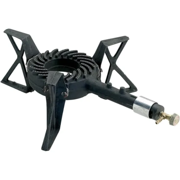 Kemper 104985 Brenner, Gasgrill mit 3 Standfüßen aus Guss, 1 Jahr Garantie