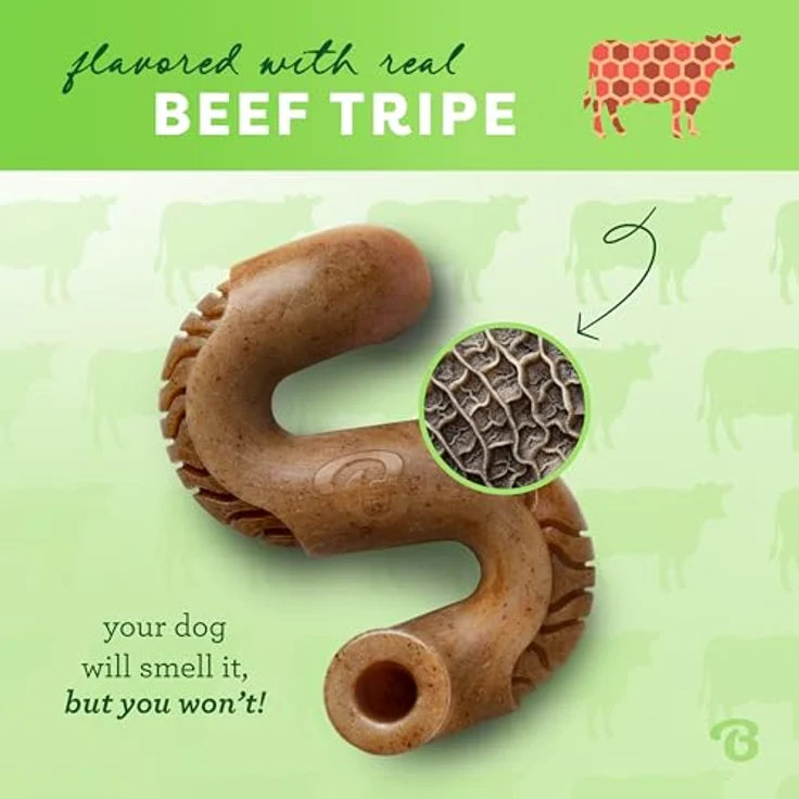 Benebone Tripe Bone Langlebiges Kauspielzeug für Aggressive Kauer, echte Kutteln, Klein – Bild 2