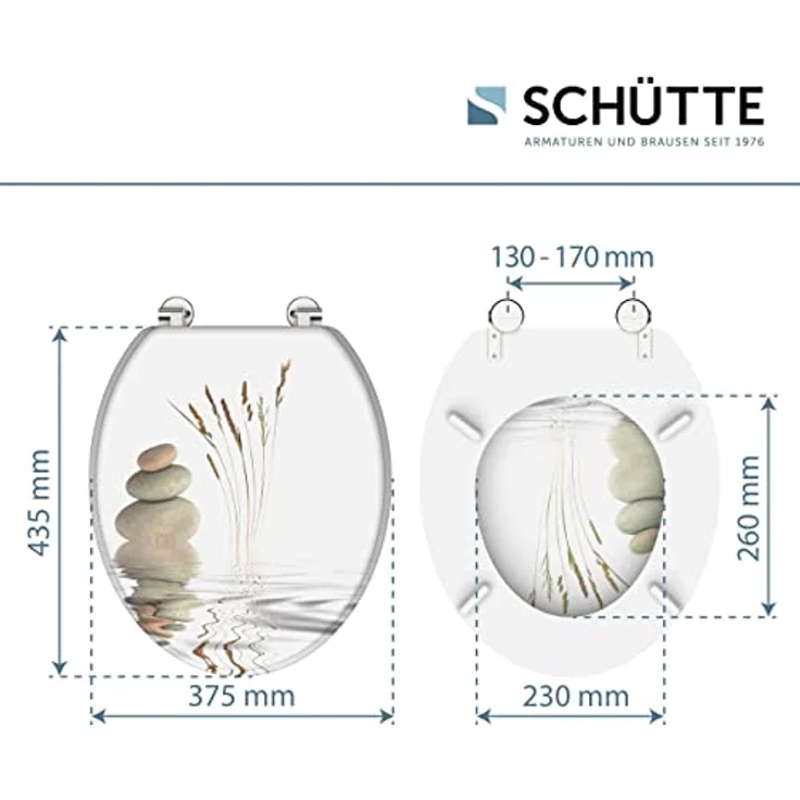 Schütte MDF WC-Sitz Balance, langlebig und pflegeleicht mit High-Gloss Oberfläche, O-Form – Bild 5