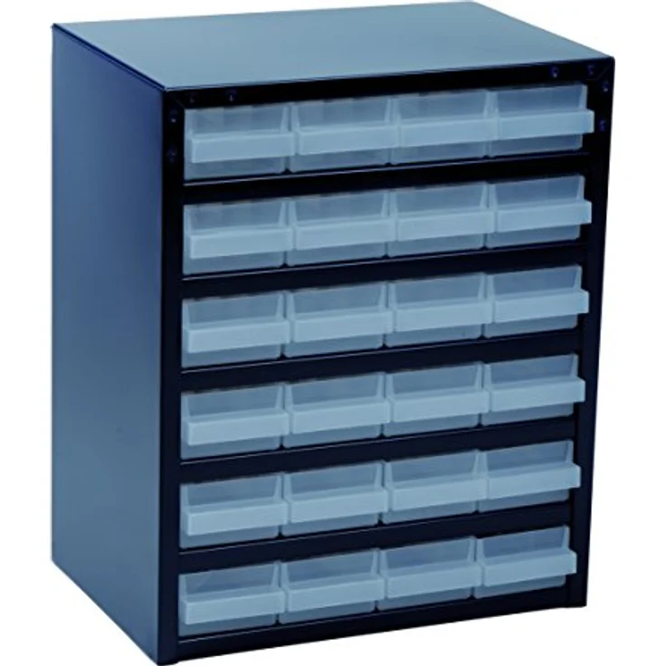 Raaco Werkstattschrank Stahlmagazin 250/24-2, 24 Schubladen, galvanisiertes Stahlblech, anthrazit, 35.70 cm x 43.50 cm – Bild 1