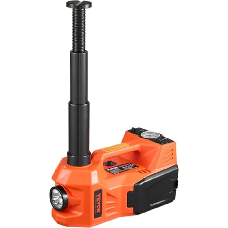 VEVOR elektrischer Wagenheber 5 t Scherenwagenheber mit eingebauter Pumpe, 12 V, tragbares Set mit Sicherheitshammer & LED-Licht für Limousine, SUV und Lkw – Bild 9