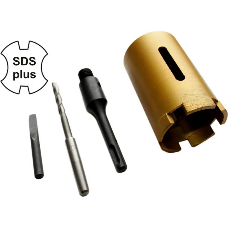 Boni-Shop Diamantbohrkrone 68mm, SDS Plus, präzise Bohrungen in Mauerwerk und Beton
