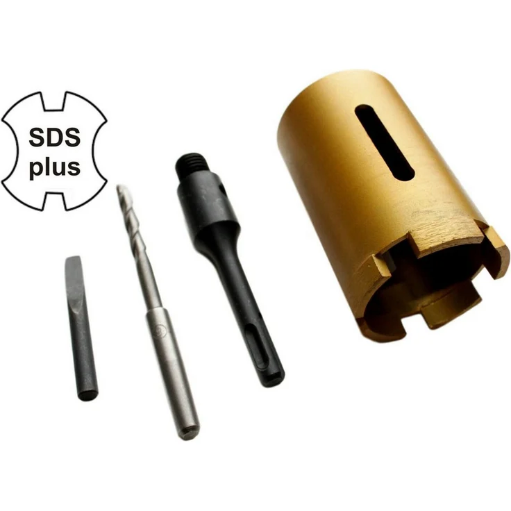 Boni-Shop Diamantbohrkrone 68mm, SDS Plus, präzise Bohrungen in Mauerwerk und Beton