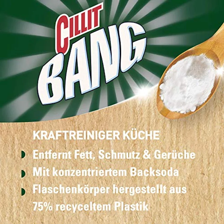 CILLIT BANG Kraftreinigung Küchenreiniger NatürlichKraftvoll, 750ml Spray zur fettlösenden Reinigung ohne aggressive Chemikalien – Bild 3