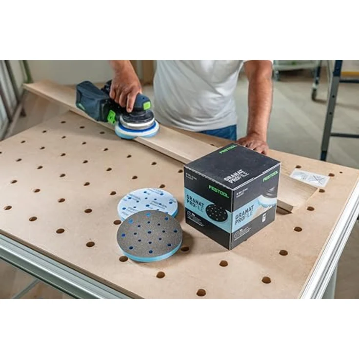 Festool Schleifmittel Granat PROfile D150 S GR PRO/10, Schleifblatt Ø 150 mm, Körnung P500-P600 für Maler und Schreiner – Bild 5