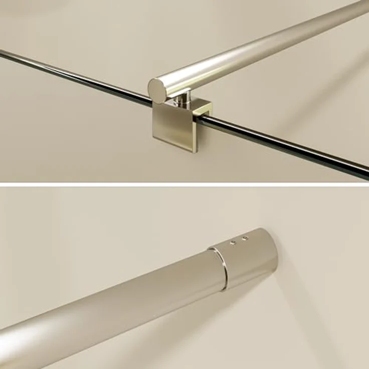 i-flair Duschabtrennung Walk In FIONA 170x200 cm, 10mm STARKes satiniertes Nano ESG Sicherheitsglas, Edelstahl Wandprofil, verstellbar, barrierefrei – Bild 5