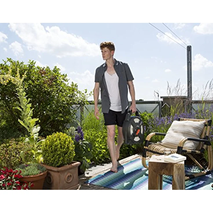 GARDENA Terrassen Schlauchbox city gardening 10 m Schlauch 11 mm Schlauchdurchmesser 18400-20 grau – Bild 3