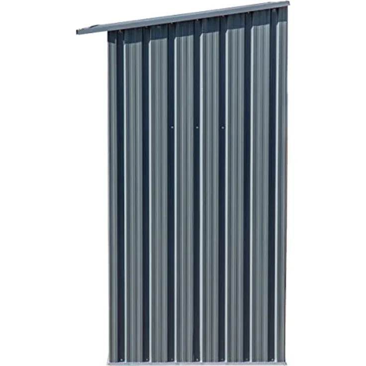 dobar® 29098e Kaminholzregal, verzinktes Stahlblech mit Überdachung, 1,5 m³ Lagerkapazität, 163 x 83 x 154 cm, grau – Bild 3