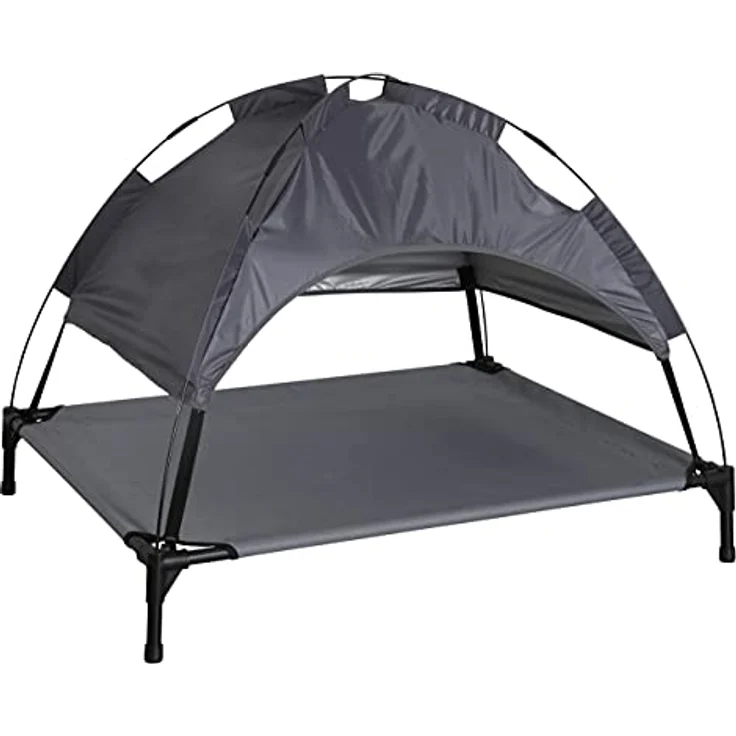 Kerbl Pet Hundeliege Vacation Top, Wetterbeständige Gartenliege für Hunde mit Sonnenschutzdach, Schmutzabweisend, Wasserabweisend, Für große Hunde geeignet – Bild 1