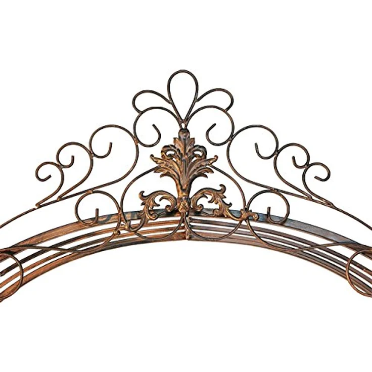 DanDiBo Rosenbogen mit Tür Tor aus Metall 120853 Rundbogen Antik Torbogen Gartentor Rankhilfe Schmiedeeisen – Bild 4