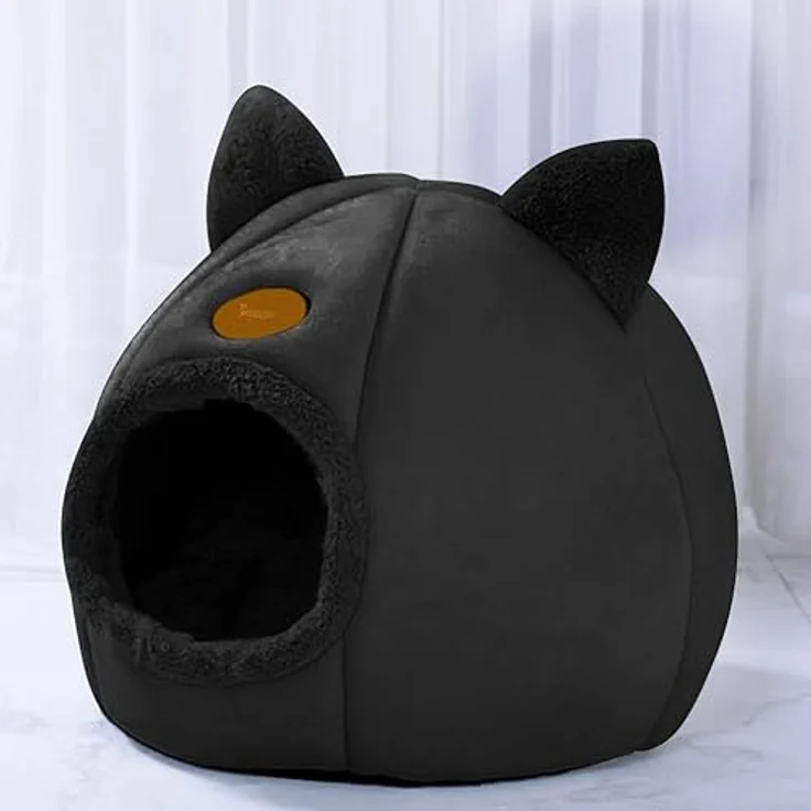 Purlov IZOXIS Katzenliege, Plüschbett mit rutschfester PVC-Unterseite, wasserdicht, für Katzen bis 6 kg – Bild 6