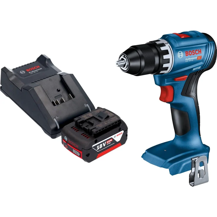 Bosch GSR 18V-45 Professional Akku Bohrschrauber, 18 V, 45 Nm, Brushless, mit 1x 5,0 Ah Akku und Ladegerät