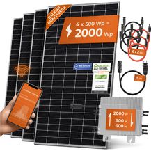 Bild für Solarway Balkonkraftwerk 2000W Solaranlage Steckerfertig WIFI Komplettset Photovoltaik Anlage 600/800/2000W