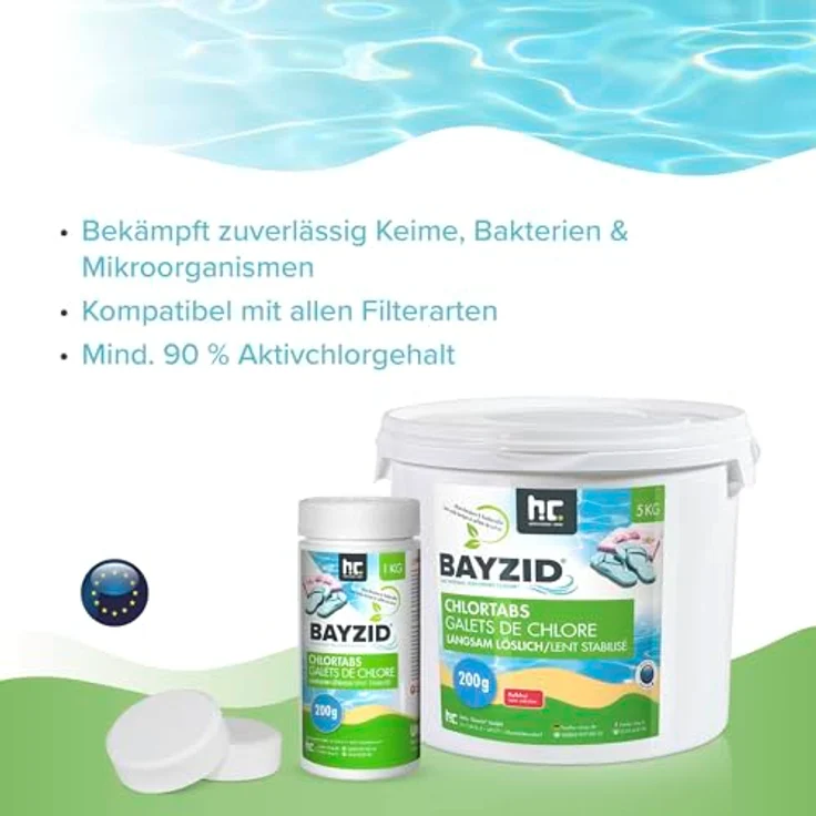 1 x 5 kg BAYZID Chlortabs 200g langsam löslich – Bild 4