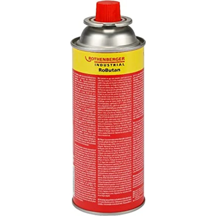 ROTHENBERGER Industrial Gaskartusche RoButan 220 g / 393 ml, Bajonett-Verschluss MSF-1A, Ventilkartusche für Camping und Unkrautvernichter, 8 Stück – Bild 2
