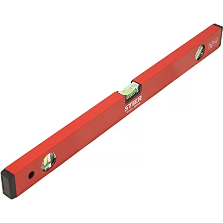 STIER Wasserwaage 60 cm Aluminium ± 1,0 mm/m drei Libellen – Bild 1