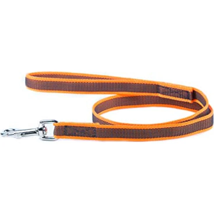 Julius-K9 Gummierte Leine mit Schlaufe Orange - Grau (Hund), Strapazierfähige Hundeleine mit Gummifasern – Bild 2