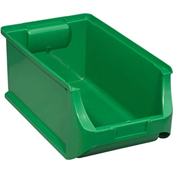 Allit 456215 Sichtbox Größe 4, stapelbar, beständig gegen Fette und Öle, grün, 355 x 205 x 150 mm – Bild 1