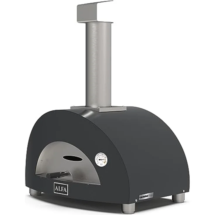 Alfa Forni Moderno 1, Pizzaofen Holz mit Heat Genius-Technologie, Höchsttemperatur 500 °C, für 1 bis 10 Personen, 60 x 40 cm Backfläche – Bild 3