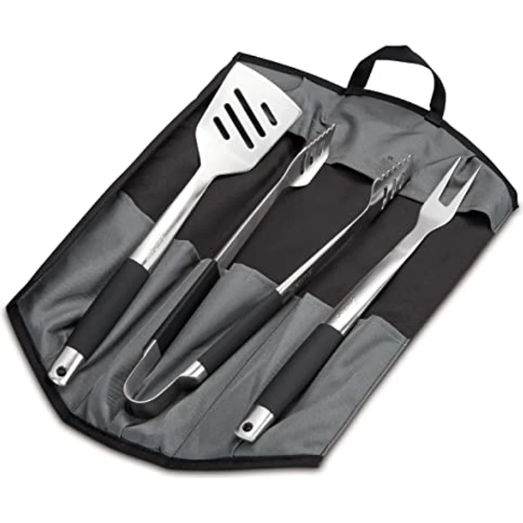 Enders Grillbesteckset Grillwerkzeug, Edelstahl, schwarz – Bild 2