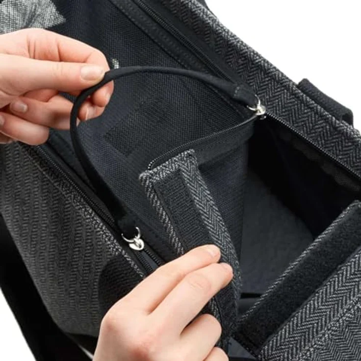 Hunter Tragetasche Barcelona grau 40x19x30 cm mit Kotbeutel Etui – Bild 3