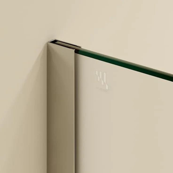 i-flair Duschabtrennung Walk In FIONA 170x200 cm, 10mm STARKes satiniertes Nano ESG Sicherheitsglas, Edelstahl Wandprofil, verstellbar, barrierefrei – Bild 4