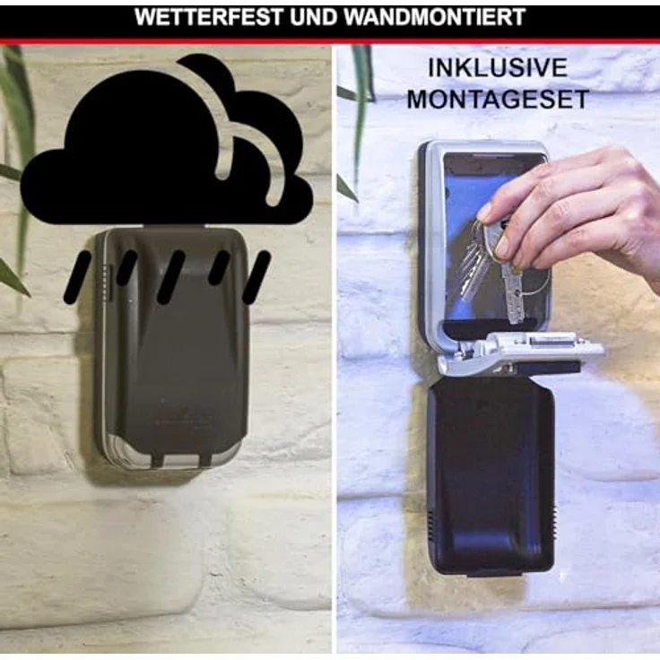 MASTER LOCK Schlüsseltresor mit beleuchteten Zahlenrädern [Medium] [Wetterfest]  - 5425EURD Schlüsselsafe – Bild 4