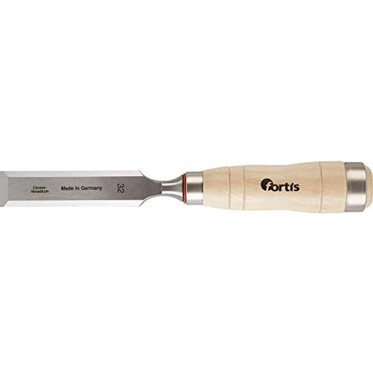 FORTIS Zimmermannsbeitel 30mm, geschmiedet, mit Holzheft aus Weißbuche, runde Form, Seitenfase – Bild 2
