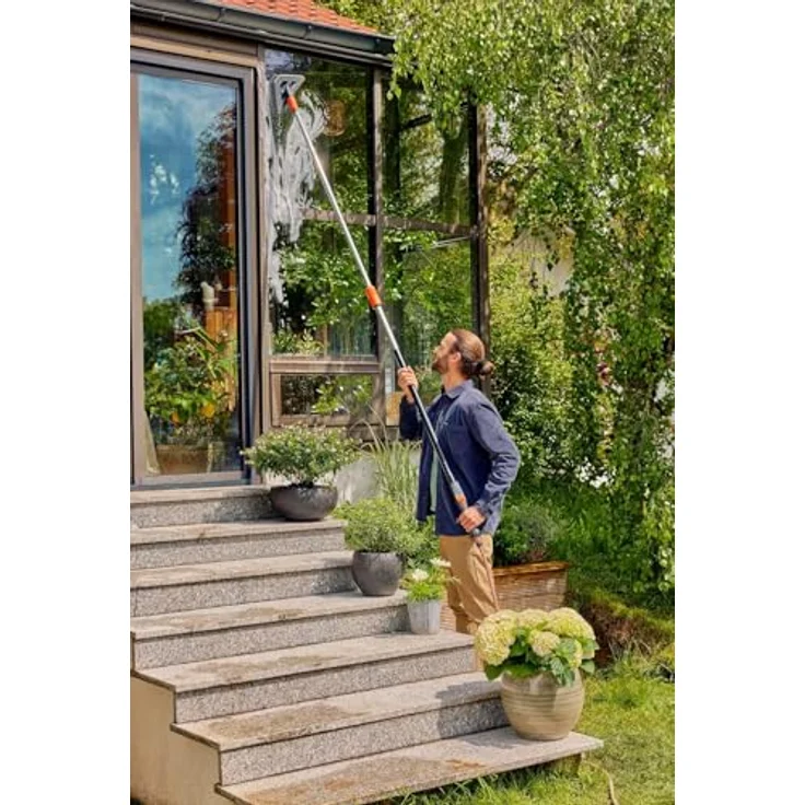 GARDENA Teleskopstiel Cleansystem Teleskop-Stiel M - XL, wasserführend, Aluminium, Schwarz – Bild 6