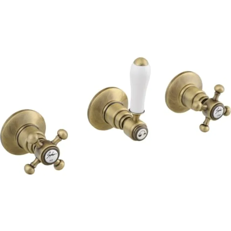 Sapho ANTEA Unterputz-Duscharmatur, 2 Wege, Bronze, Retro-Design aus Messing