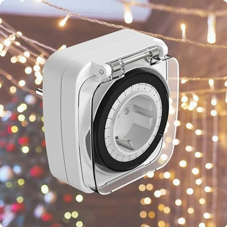 ANSMANN AG Zeitschaltuhr Outdoor AES7, spritzwassergeschützter 24-Stunden-Timer, max. 16A / 3680W, programmierbar mit 96 Schaltsegmenten – Bild 2