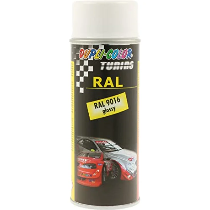 DUPLI-COLOR 238291 SPRAY PAINT RAL 9016, glänzend, 400 ml, hochwertige Acryl-Qualität, sehr gute Deckkraft, wetterfest und UV-beständig – Bild 1
