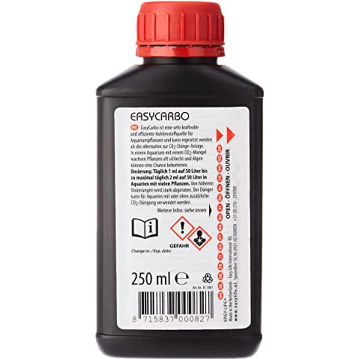 Easy Life EasyCarbo flüssiger Pflanzendünger, 250 ml - effekive Kohlenstoffquelle zur Algenreduktion für Aquariumpflanzen – Bild 3