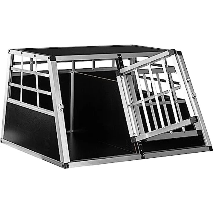 Petstuff Hundetransportbox gerade Rückwand 90°, Aluminium, robust, verschließbar, Verschiedene Größen – Bild 1