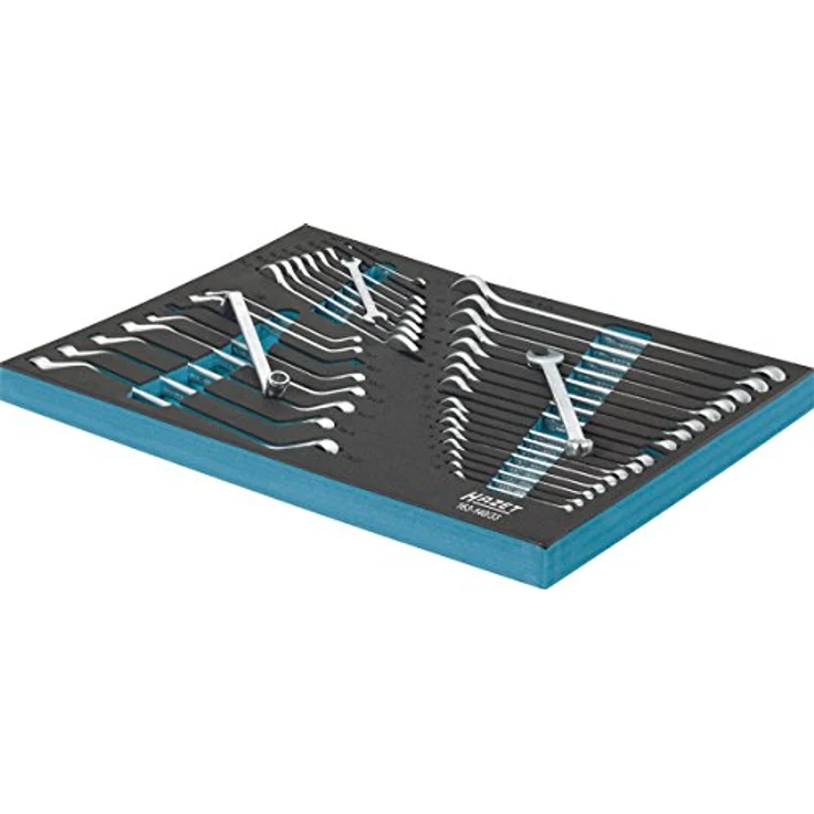 Hazet 163-140/33 Werkzeugset, 33-teilig mit 8 Doppelmaulschlüsseln und 17 Ring-Maulschlüsseln, verchromt – Bild 3