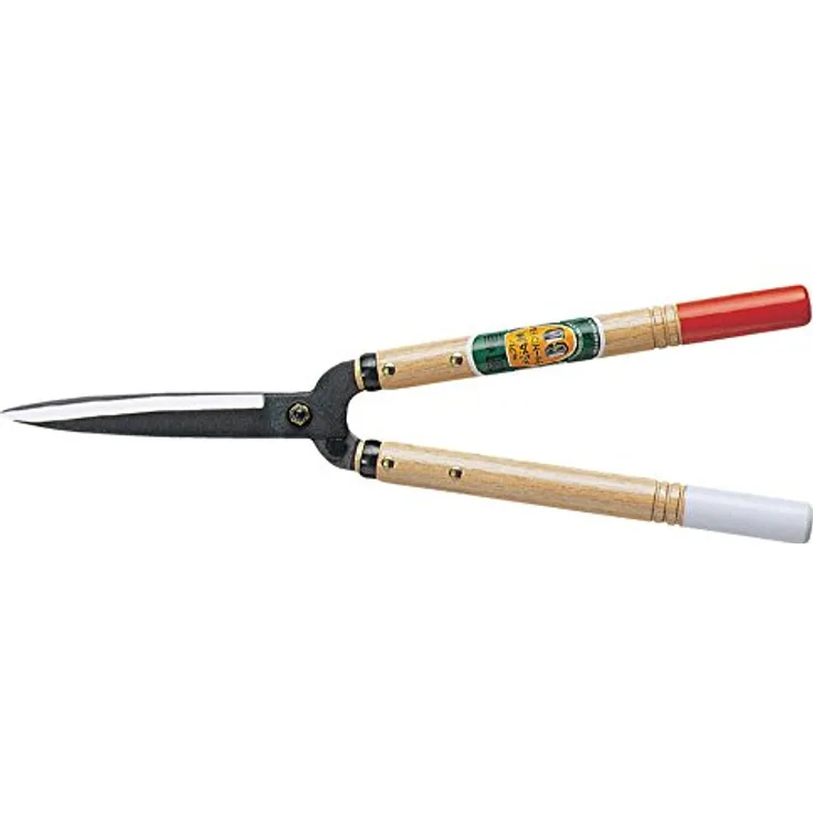 Okatsune Bypass Heckenschere 217, leichtgewichtig, ideal für Formschnitt, 535 mm, Schwarz, Weiß, Rot