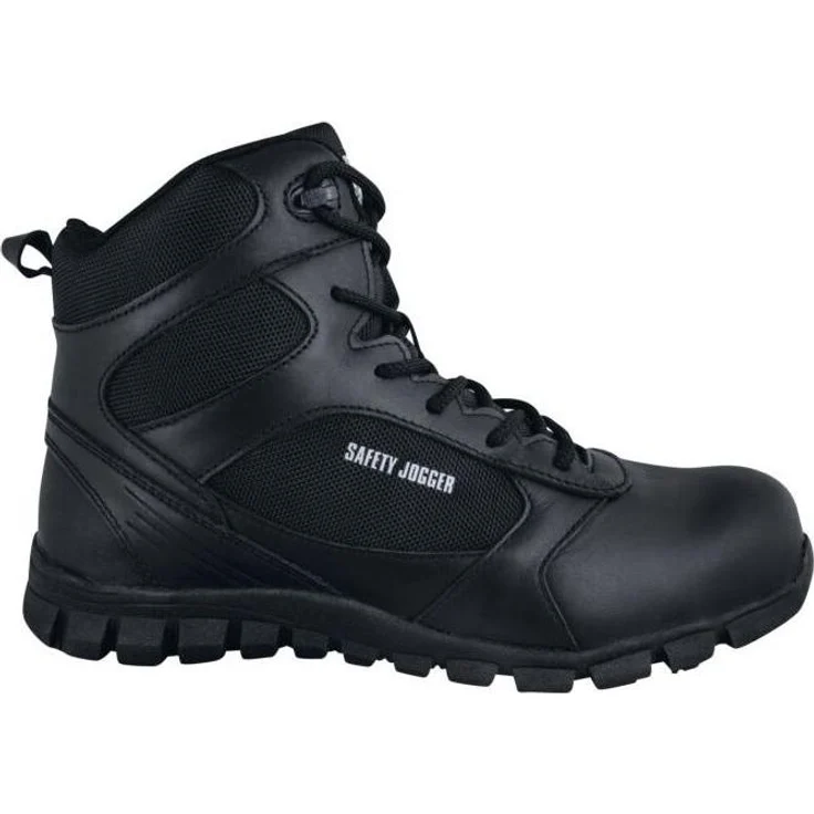 Safety Jogger ST4500470, Mittelhoher leichter taktischer Allround-Stiefel, schwarz, S3, wasserfest, rutschfest, öl- und kraftstoffbeständig