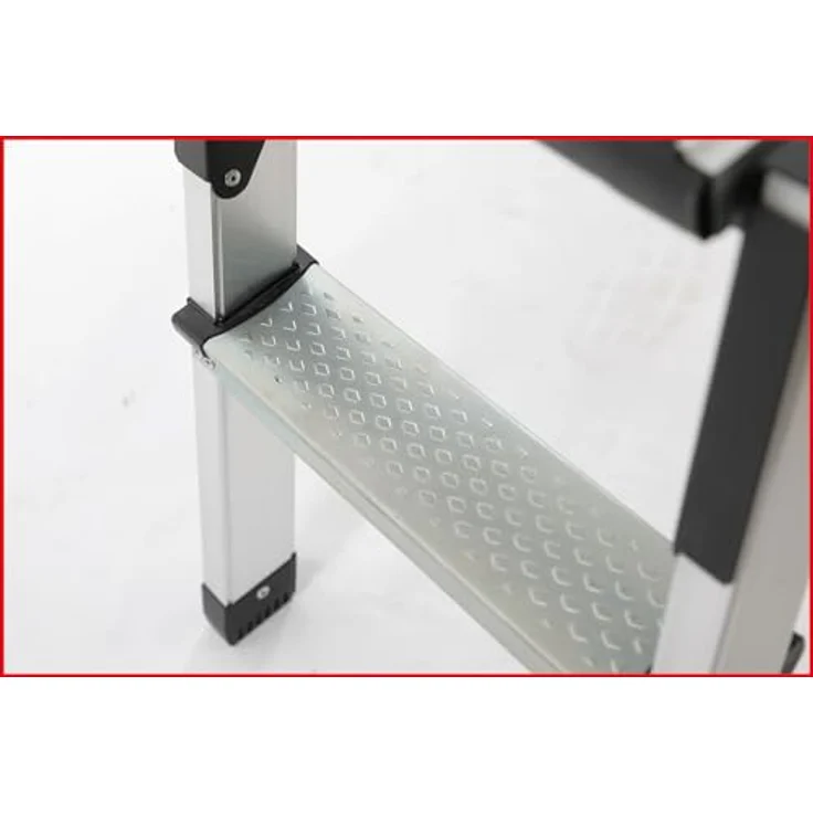 KS Tools Plattformleiter, 127 cm Aluminium-Arbeitsplattform mit rutschfester Oberfläche und Sicherheitsverriegelungen – Bild 11